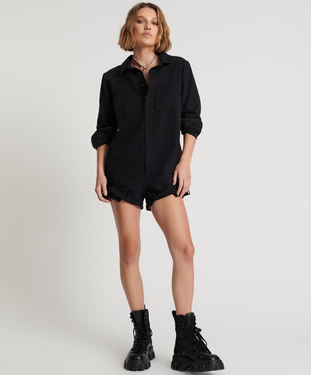 ONE TEASPOON Onyx Black Button Up Prophecy Jumpsuit NWT Size XXS